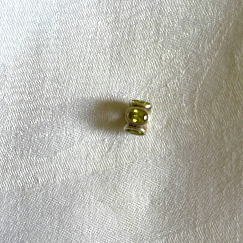Authentic Pandora Sterling Silver and Peridot Charm